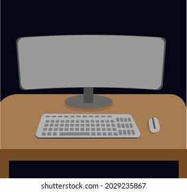 system  like being on a computer desk in vector model