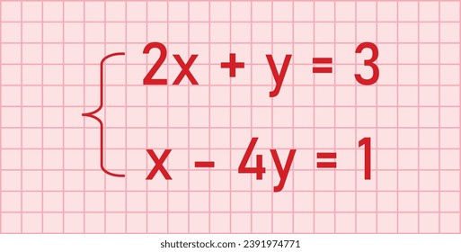 System of linear equations in two variables. Examples of systems of equations in mathematics. Scientific resources for teachers and students.