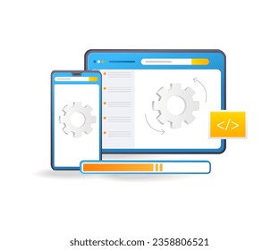 System loading process maintenance application updates