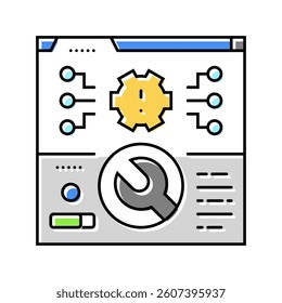 system maintenance analyst color icon vector. system maintenance analyst sign. isolated symbol illustration