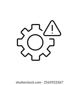 System malfunction alert, critical danger notification. Operational or configuration error. Pixel perfect vector icon