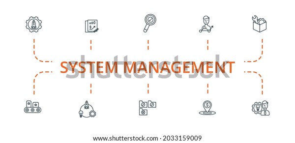 System Management Icon Set Contains Editable Stock Vector (Royalty Free ...