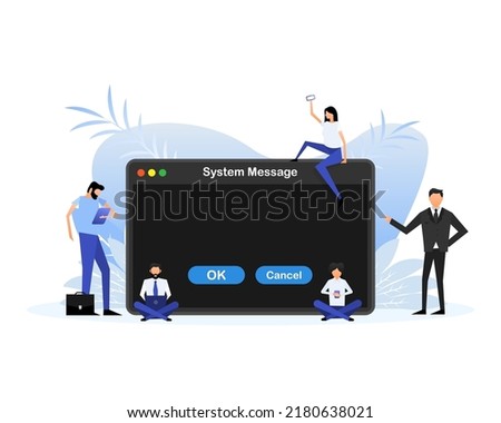 System message people, great design for any purposes. Vector illustration