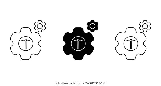 System miner crypto icon in modern, tech-inspired design. Perfect for blockchain networks, crypto systems, and digital mining setups. High-quality vector, fully scalable and editable.