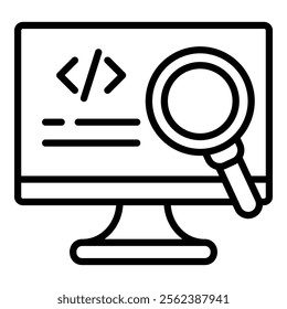 System Monitor Icon Element For Design