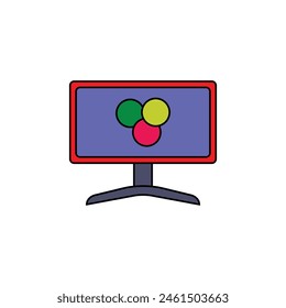 system monitor vector type icon