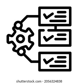 system monitoring line icon vector. system monitoring sign. isolated contour symbol black illustration