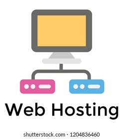 System network connection showing web hosting concept 