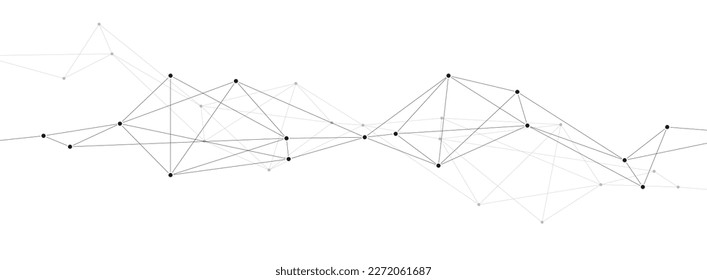 System network polygonal system connect lines and dots background template.