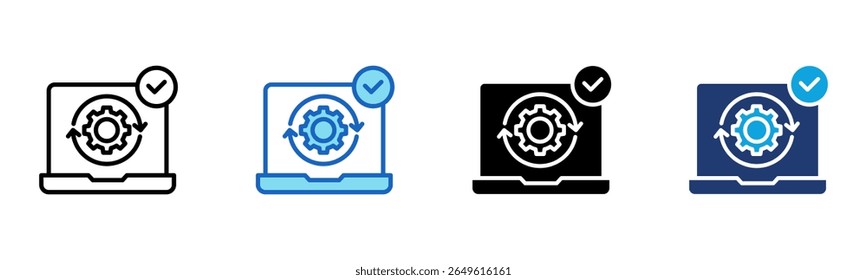 System Optimization icon Multi Style Vector Illustration