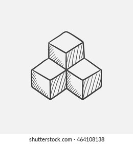 System part sketch icon for web, mobile and infographics. Hand drawn vector isolated icon.