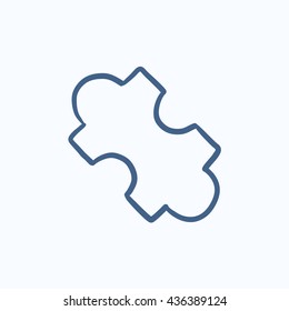 Icono de esbozo vectorial de pieza del sistema aislado en el fondo. Icono de la pieza del sistema dibujado a mano. Icono de esbozo de parte del sistema para infografía, sitio web o aplicación.