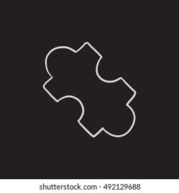 System part vector sketch icon isolated on background. Hand drawn System part icon. System part sketch icon for infographic, website or app.