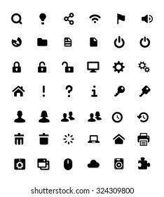 System Preference Utilities Element Vector Icon Set