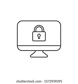 system protection - minimal line web icon. simple vector illustration. concept for infographic, website or app.