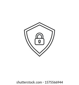system protection - minimal line web icon. simple vector illustration. concept for infographic, website or app.
