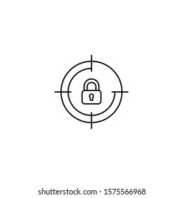 system protection - minimal line web icon. simple vector illustration. concept for infographic, website or app.