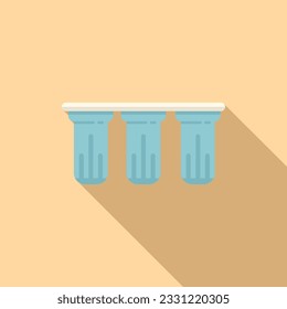 System purification icon flat vector. Water filter. Liquid container