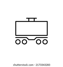system rail car editable stroke icon, Smart stroke icon