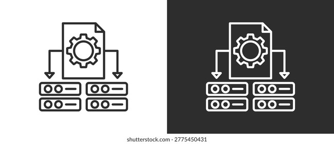 System Redundancy Icon Set Vector Collection Isolated In Black And White