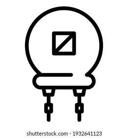 System resistor icon. Outline system resistor vector icon for web design isolated on white background