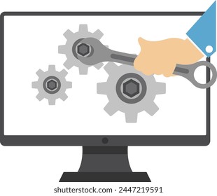 Problema del sistema o de la seguridad. Recuperación del sistema u operación antivirus. Servicio de reparación de un equipo o gadget.

