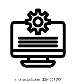 icono de configuración del sistema o logotipo símbolo de signo aislado ilustración vectorial de alta calidad estilo negro iconos vectoriales
