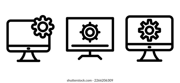 system setting icon or logo isolated sign symbol vector illustration - high quality black style vector icons
