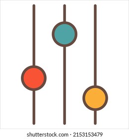 System settings flat vector icons for social media marketing business and technologies 