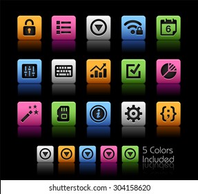 System Settings Interface // ColorBox Series ---- The Vector file includes 5 color versions for each icon in different layers --