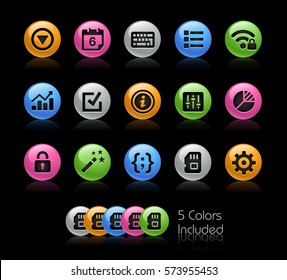 System Settings Interface // The vector file Includes 5 color versions in different layers.