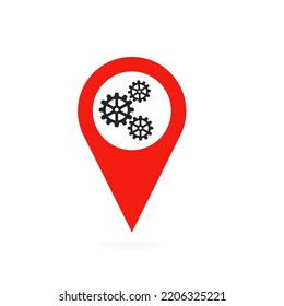 System settings location. Vector illustration