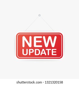 System software update or upgrade. Banner new update, Badge, sign. Vector stock illustration.