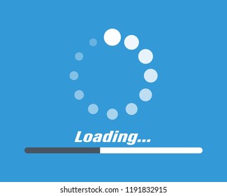 System software update and upgrade concept. Loading process screen. Vector illustration. Load bar for mobile and other app. Vector