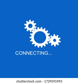 System software update and upgrade concept. Connecting process screen. Vector illusration EPS 10