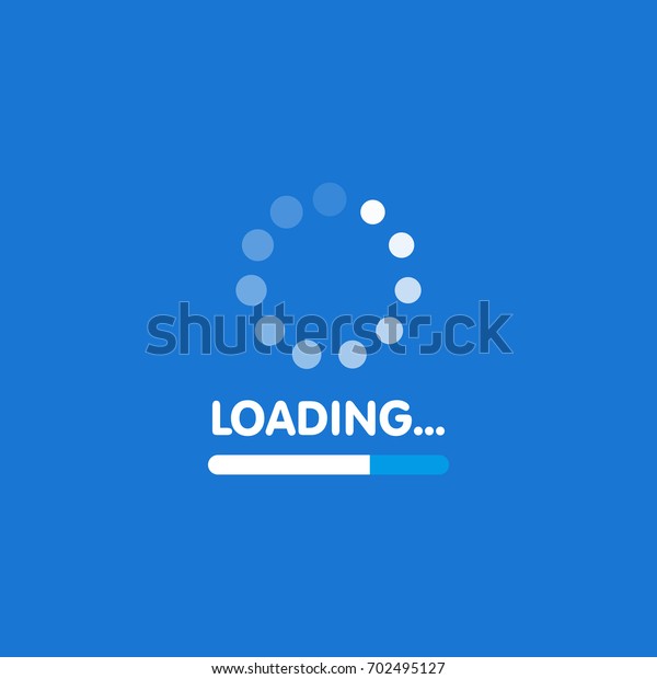 System software update and upgrade concept.\
Loading process screen. Vector\
illustration.