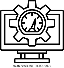 System speed vector icon. Can be used for printing, mobile and web applications.