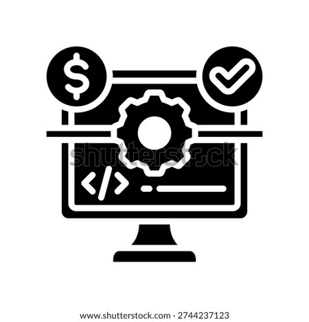 System Stability Icon Glyph Vector Illustration