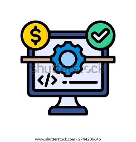 System Stability Icon Lineal Color Vector Illustration