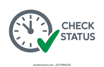 Icono De Verificación De Estado Del Sistema Y Diseño De Texto