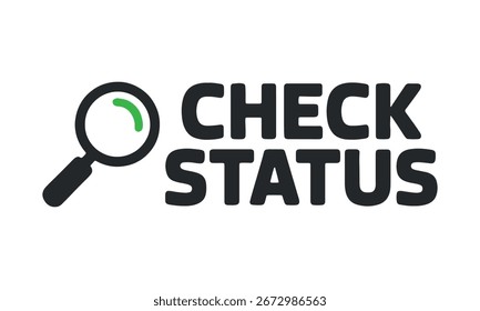 System Status Check Icon And Text Design