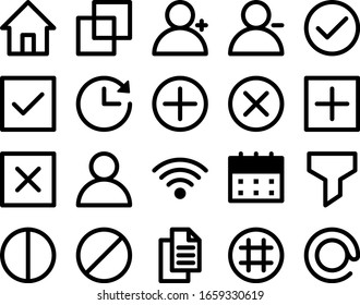conjunto de iconos de esquema de símbolos del sistema