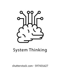 System Thinking Vector Line Icon Stock Vector (Royalty Free) 597431627 ...