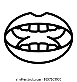 System tonsillitis icon. Outline system tonsillitis vector icon for web design isolated on white background