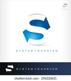 System Transfer Logo Vector