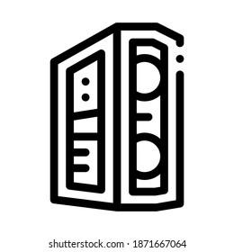 system unit computer black icon vector. system unit computer sign. isolated symbol illustration