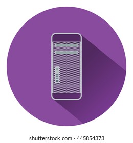 System unit icon. Flat color design. Vector illustration.