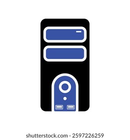 System Unit Icon Isolated On White Background