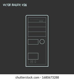System unit icon line element. Vector illustration of system unit icon line isolated on clean background for your web mobile app logo design.