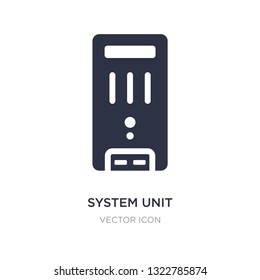 system unit icon on white background. Simple element illustration from Hardware concept. system unit sign icon symbol design.